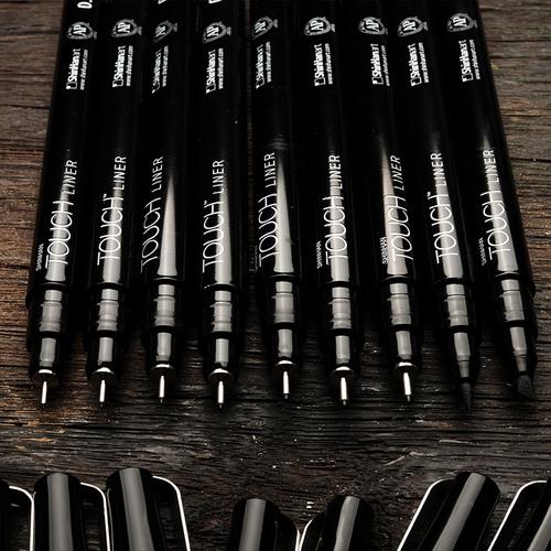 韩国进口新韩touchliner手绘设计针管黑色耐光勾线笔